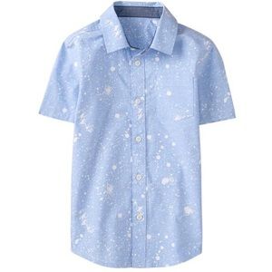 3/$15 NWT $27 GYMBOREE blue splatter Shirt L 10 - 12